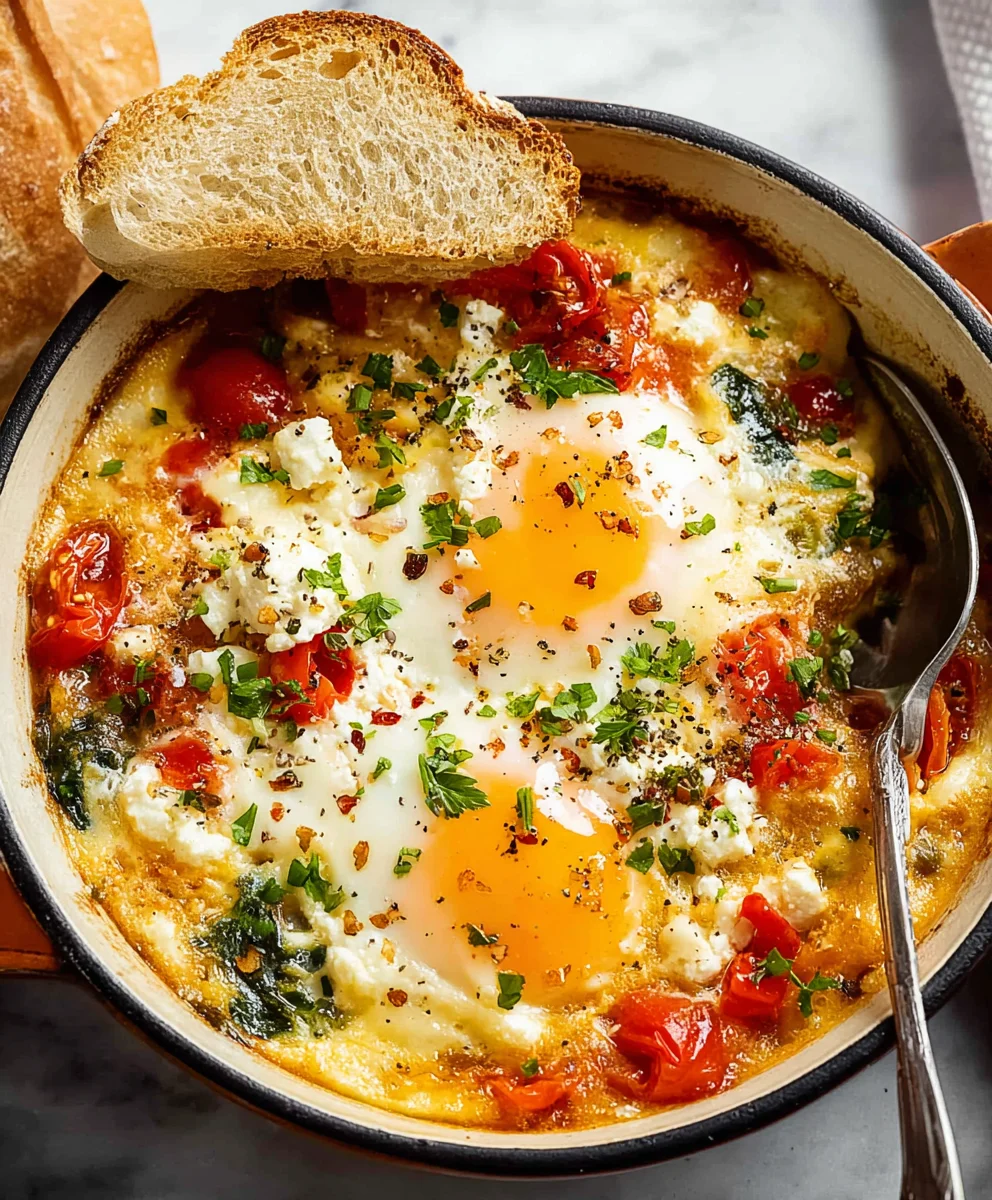 Easy Baked Feta Eggs Recipe - Delicious & Quick