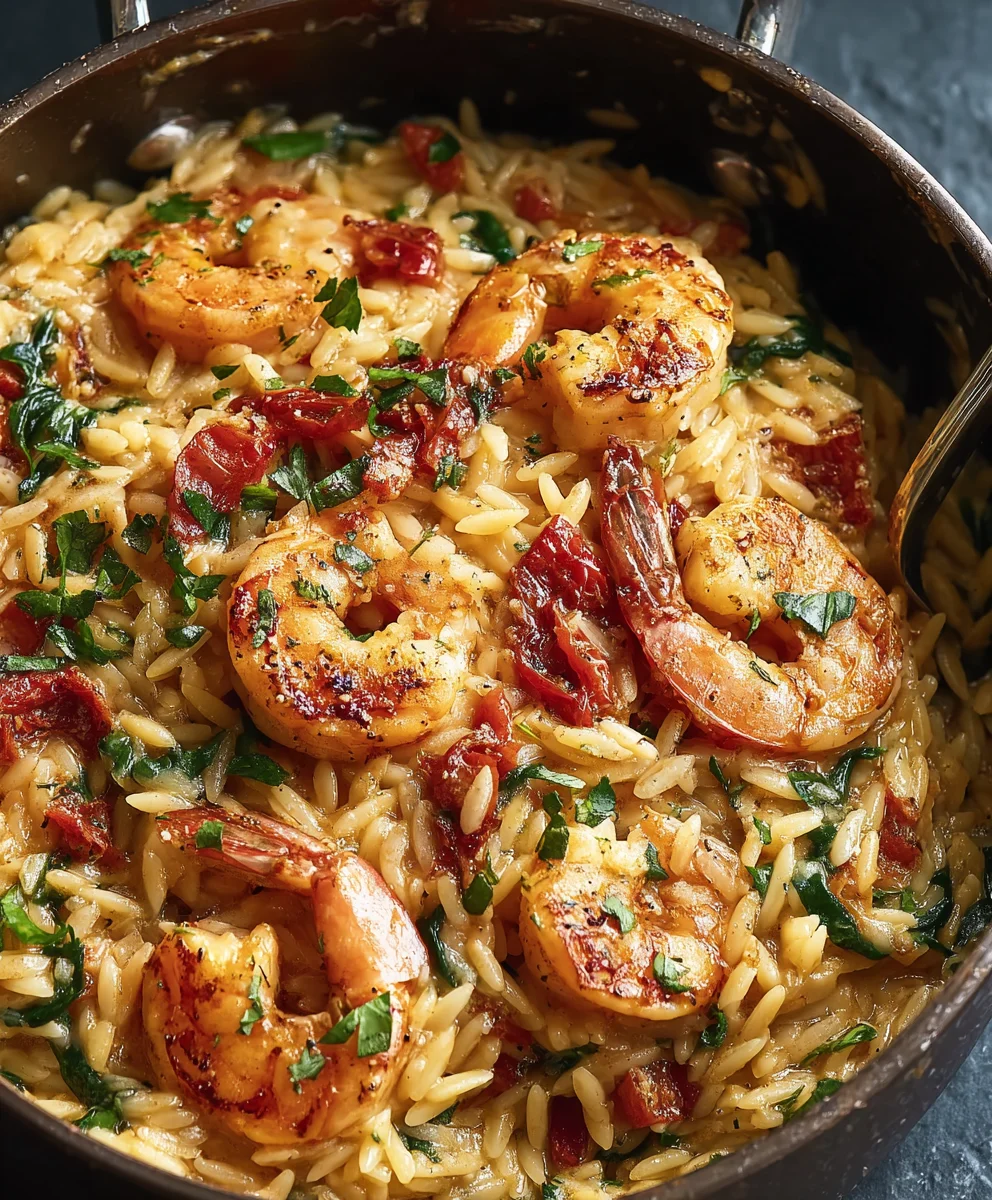 One Pot Marry Me Shrimp Orzo - Easy & Delicious
