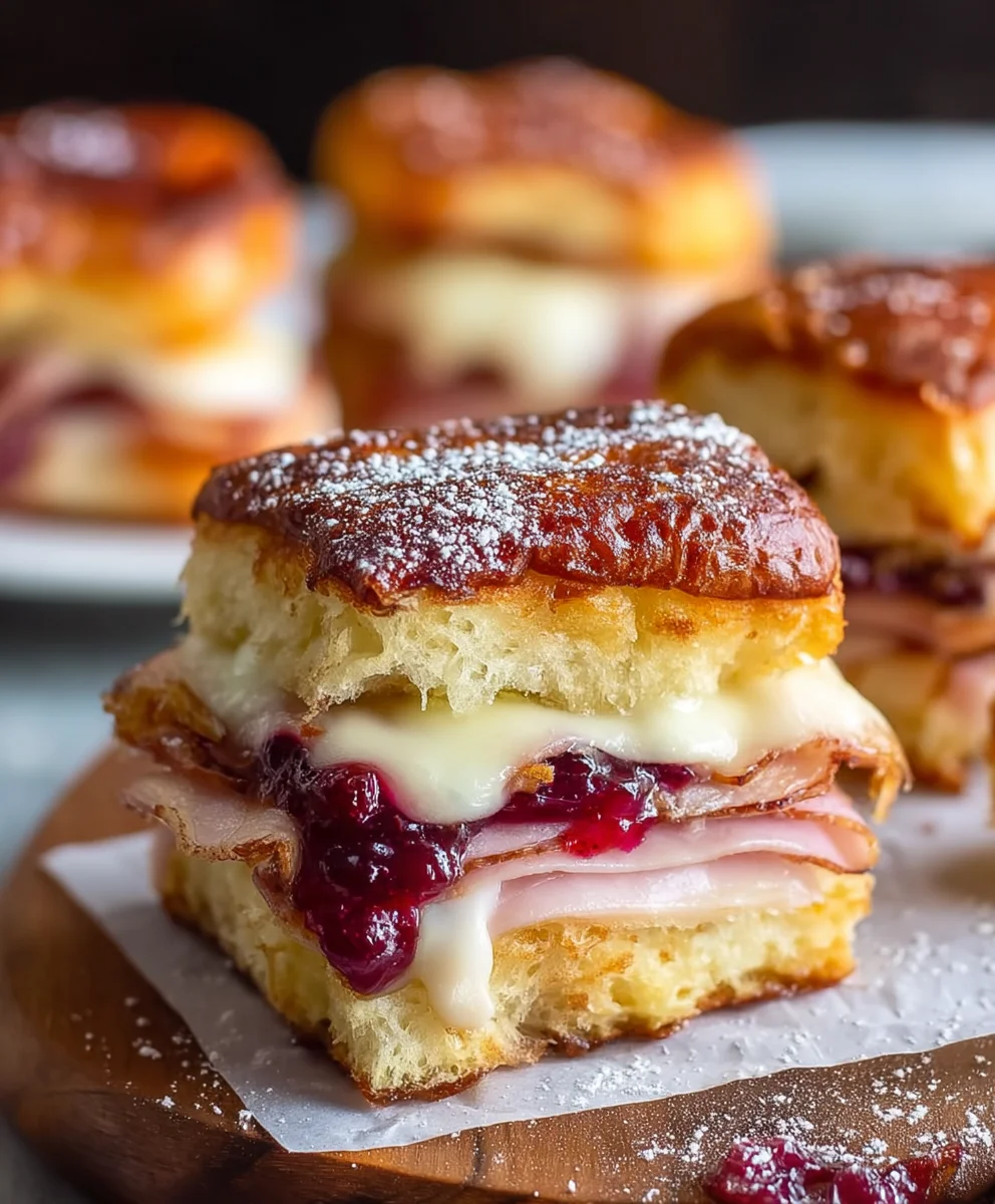 Easy Beef Monte Cristo Sliders - Sweet Savory Delight
