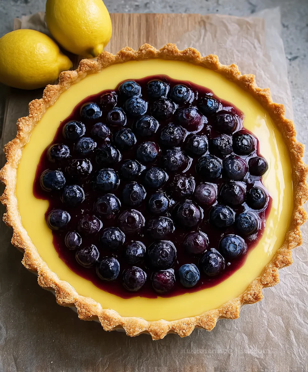 Blueberry Lemon Curd Tart-Sweet-Tart Dessert Recipe