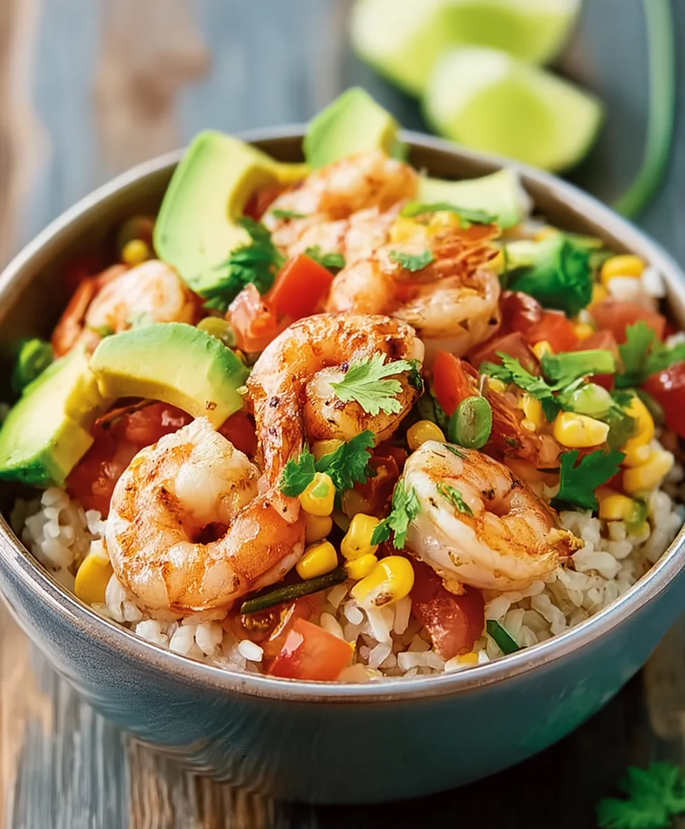 Fiesta Shrimp Rice Bowl- Quick & Flavorful Dinner