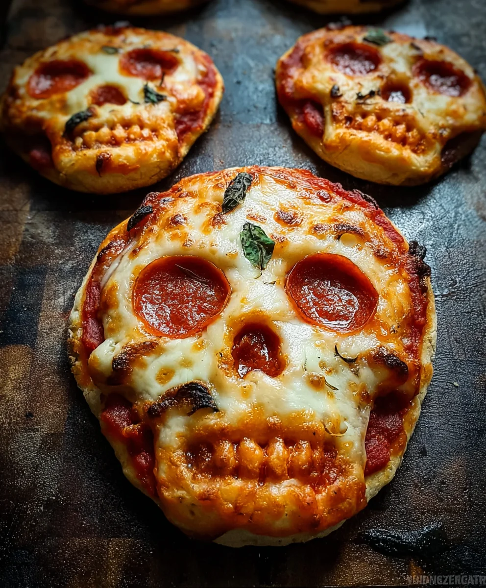 Spooky Beef Pizza Skulls- Halloween Recipe Fun