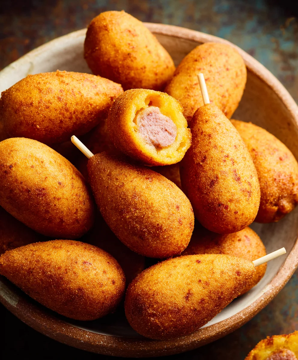 Easy Homemade Beef Mini Corndogs- Quick Snack Recipe