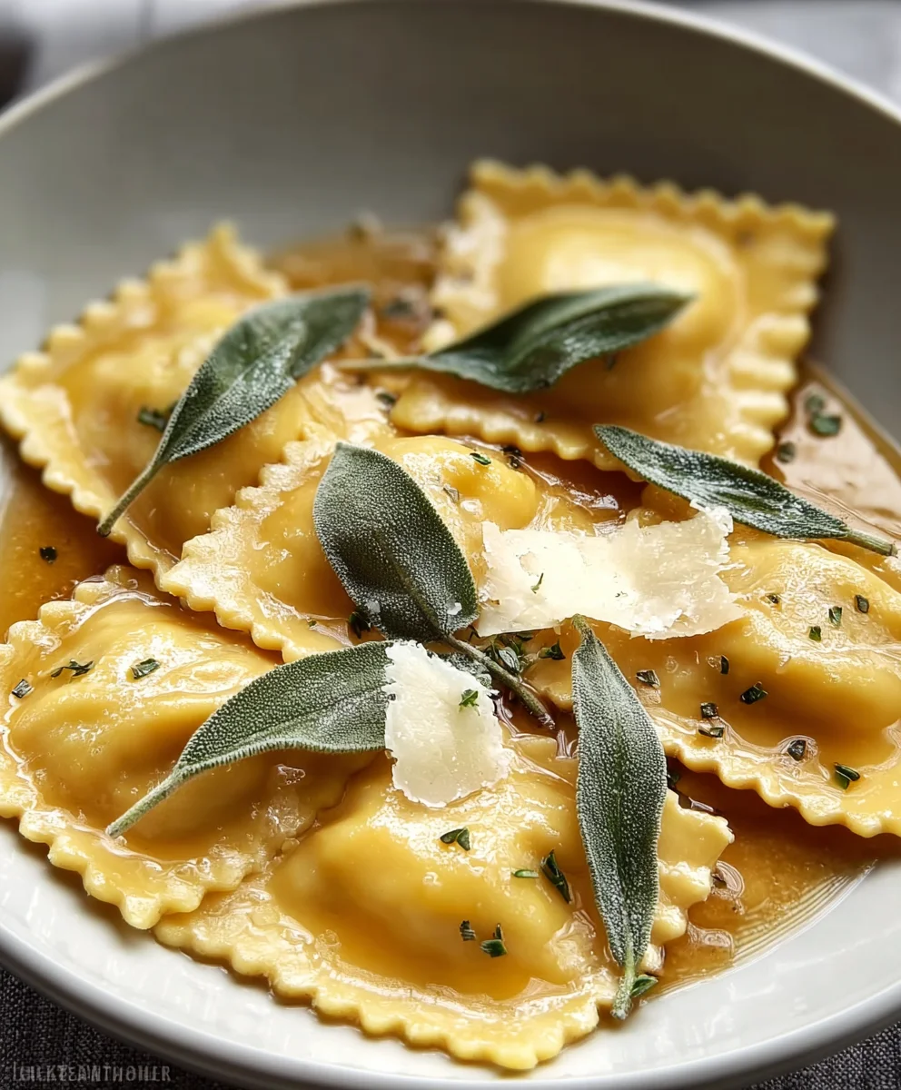 Pumpkin Ravioli Sage Butter Sauce Recipe