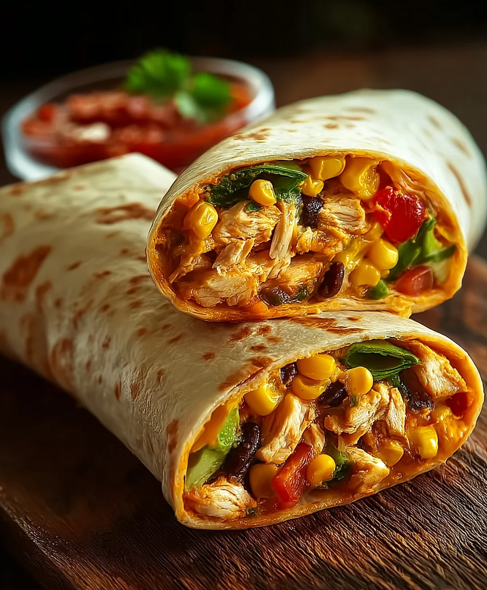 Crunchy Southwestern Chicken Wrap- Easy & Flavorful