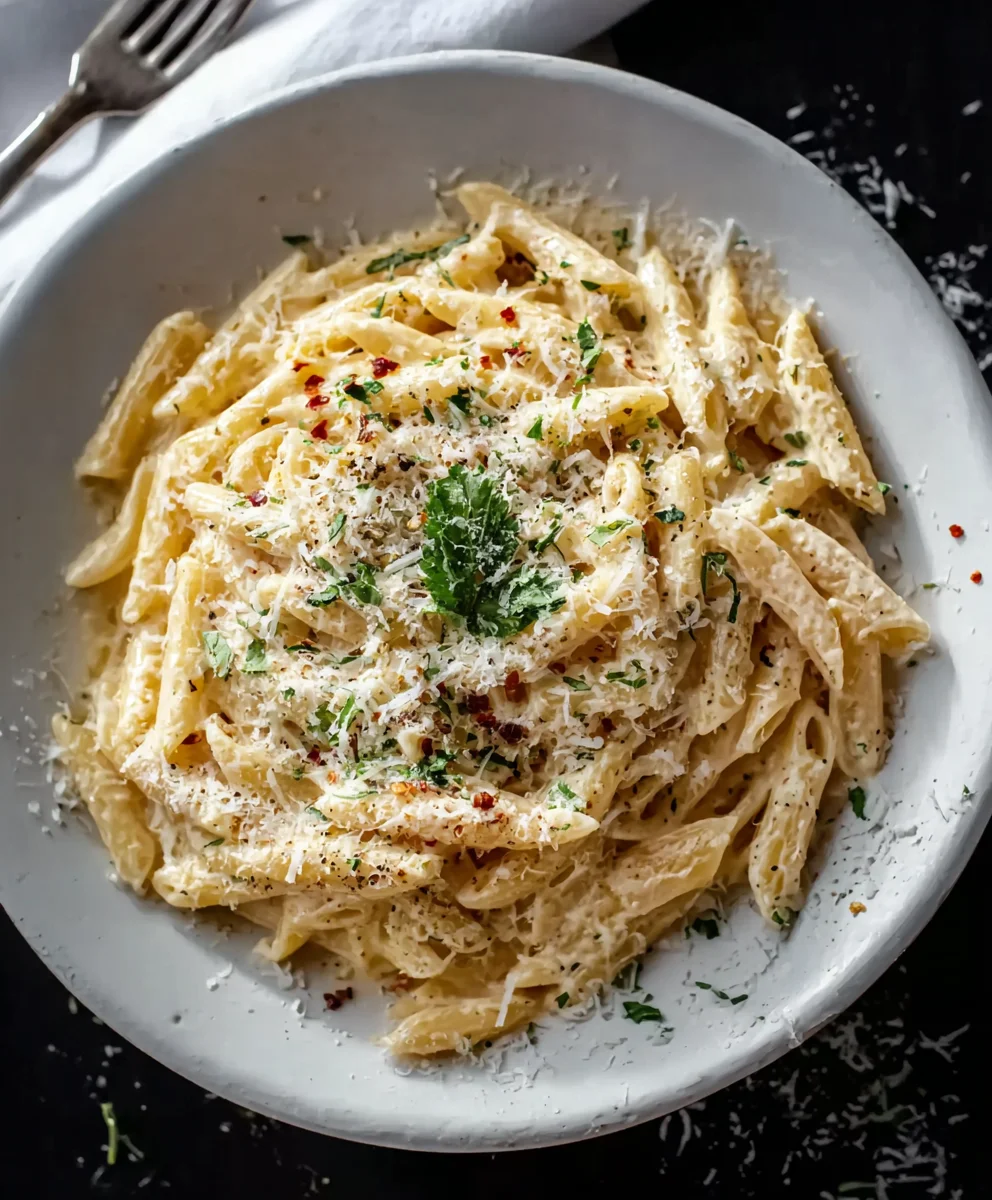 Easy Creamy Garlic Pasta - Quick Dinner