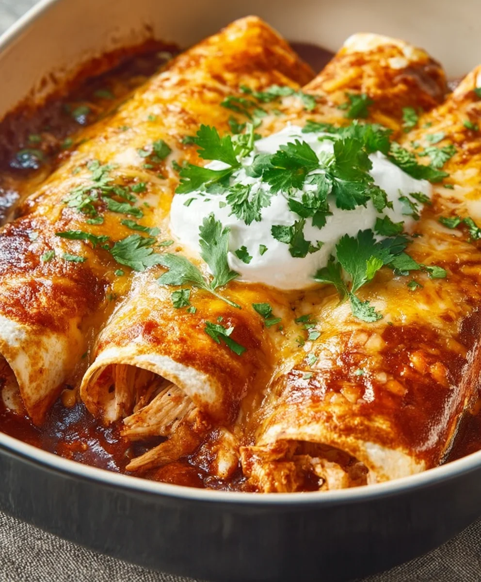 Easy Delicious Chicken Enchiladas Recipe