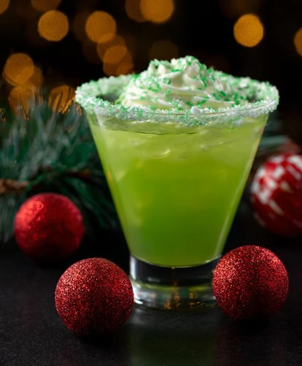 Grinch Cocktail-Festive Non-Non-Non-Alcoholic Alternativeic Holiday Drink
