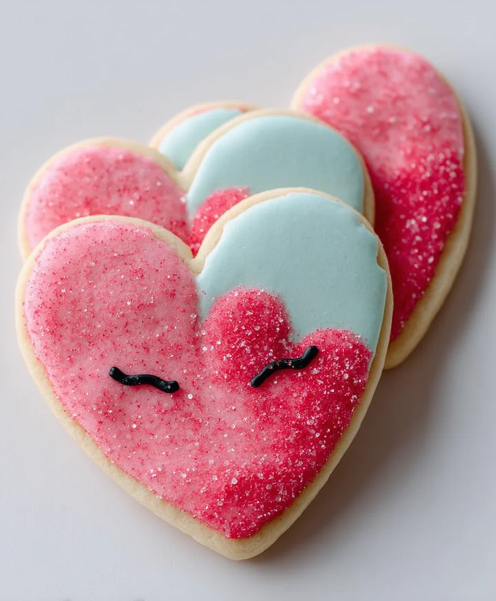 Cute Non-Alcoholic Valentine Sugar Cookies