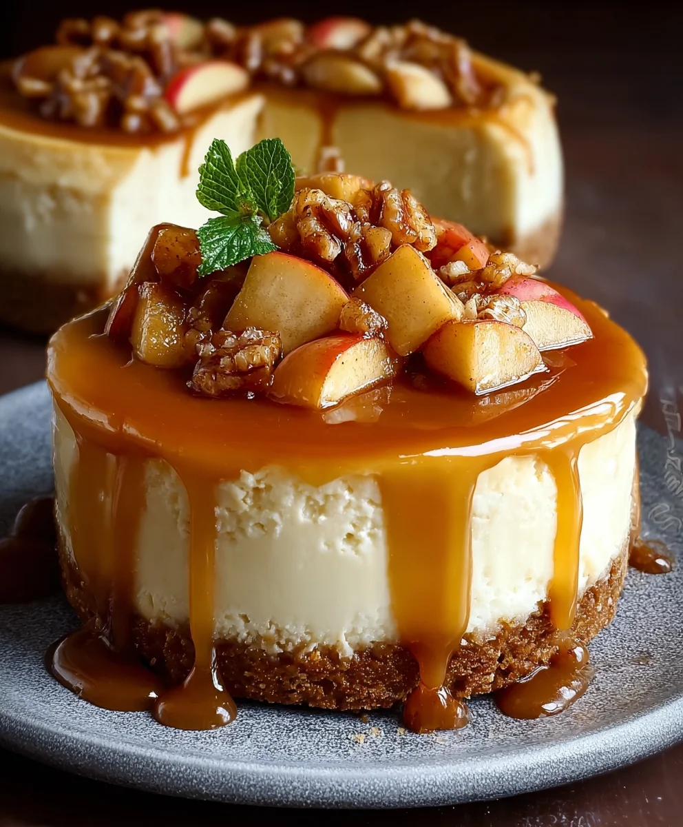 Caramel Apple Cheesecake Recipe - Easy & Delicious