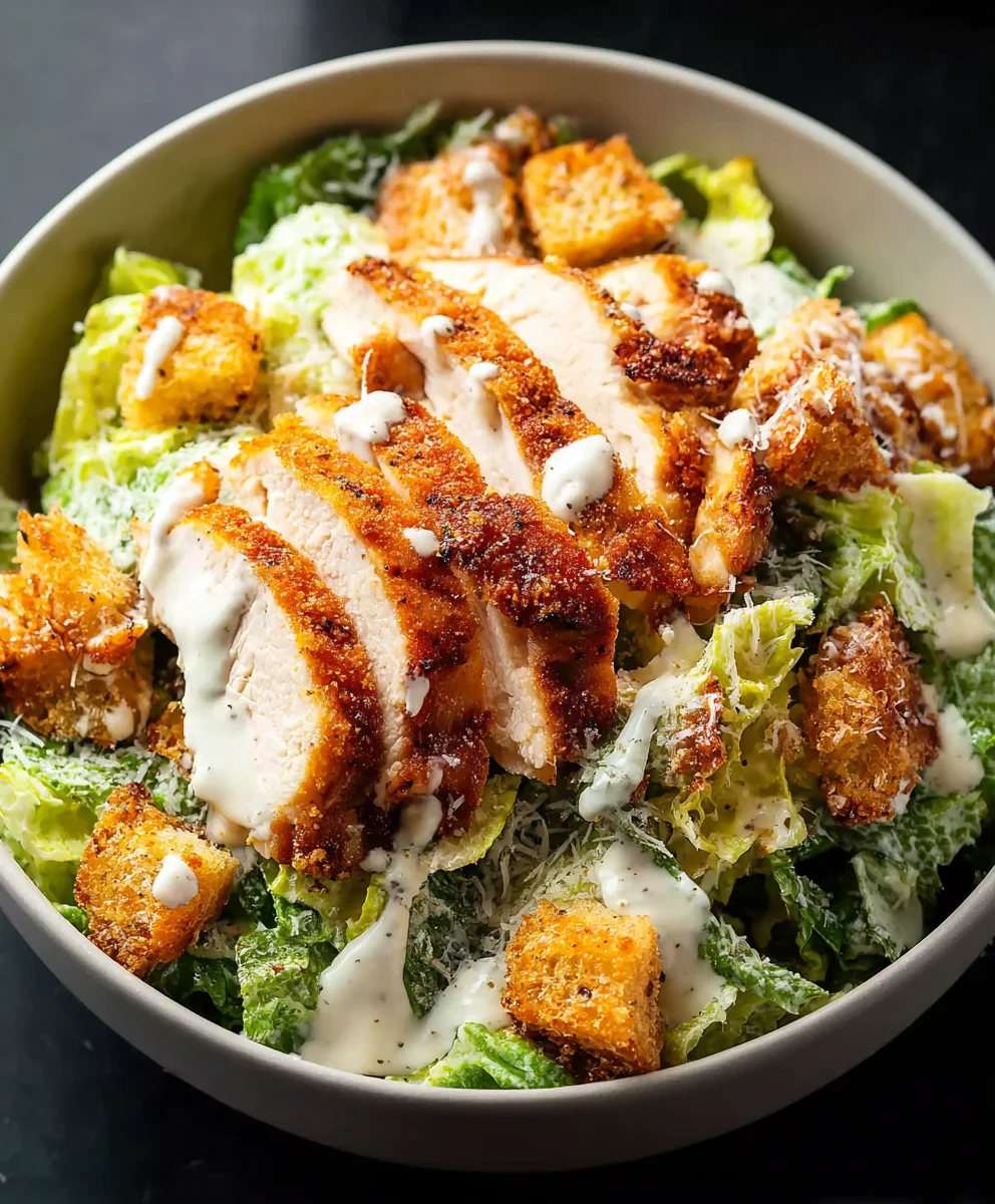 Extra Crispy Chicken Caesar Salad-Best Recipe