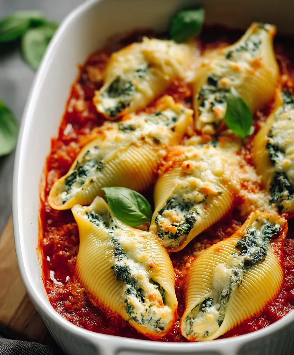 Spinach Ricotta Stuffed Shells - Easy Comfort Food