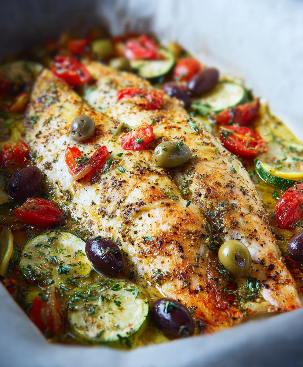 Easy Mediterranean Baked Fish - Healthy & Delicious