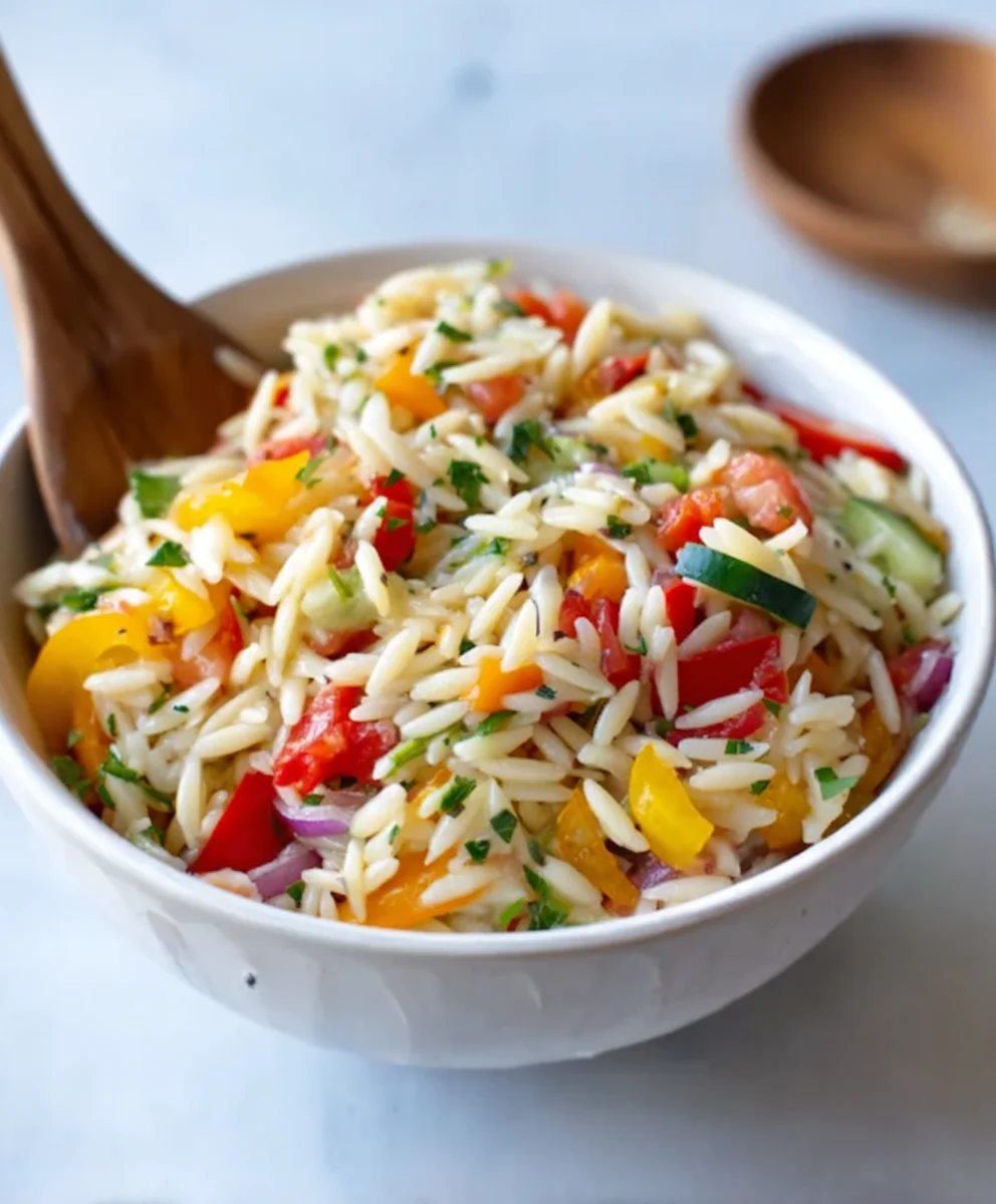 Vibrant Rainbow Orzo Salad Recipe - Fresh & Easy