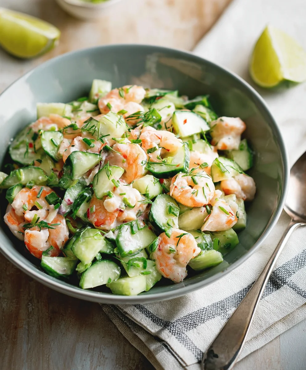 Refreshing Cucumber Shrimp Salad - Easy Recipe
