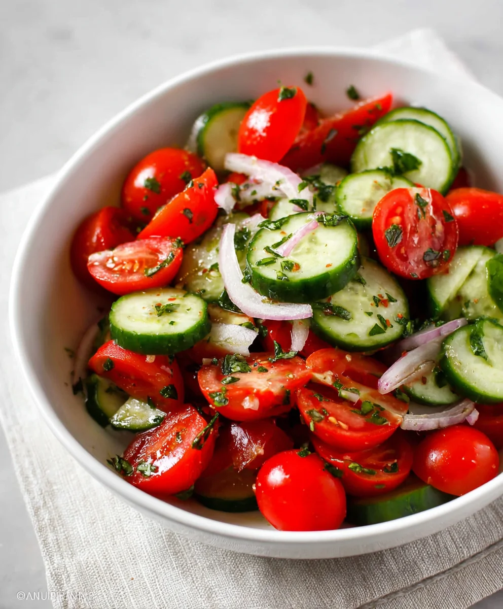 Refreshing Cucumber Tomato Salad- Easy & Delicious