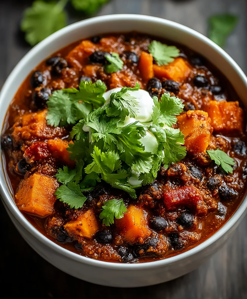Sweet Potato Black Bean Chili - Hearty & Delicious Recipe