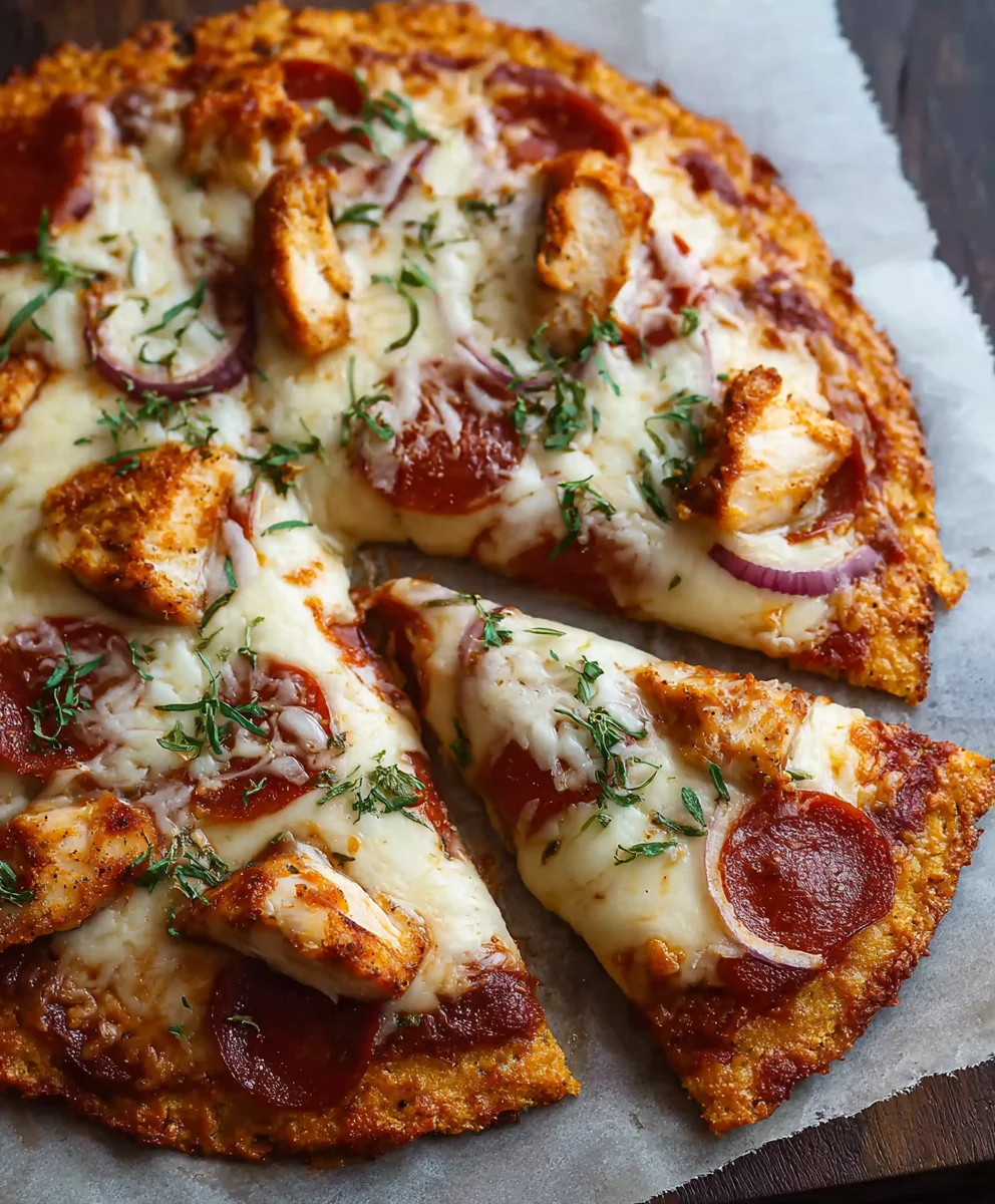 Keto Pizza Chicken Crust - Easy Low Carb Recipe