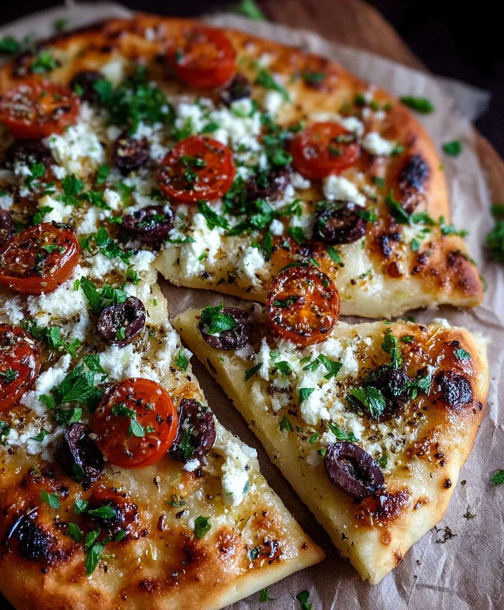 Easy Mediterranean Flatbread- Quick & Delicious Recipe