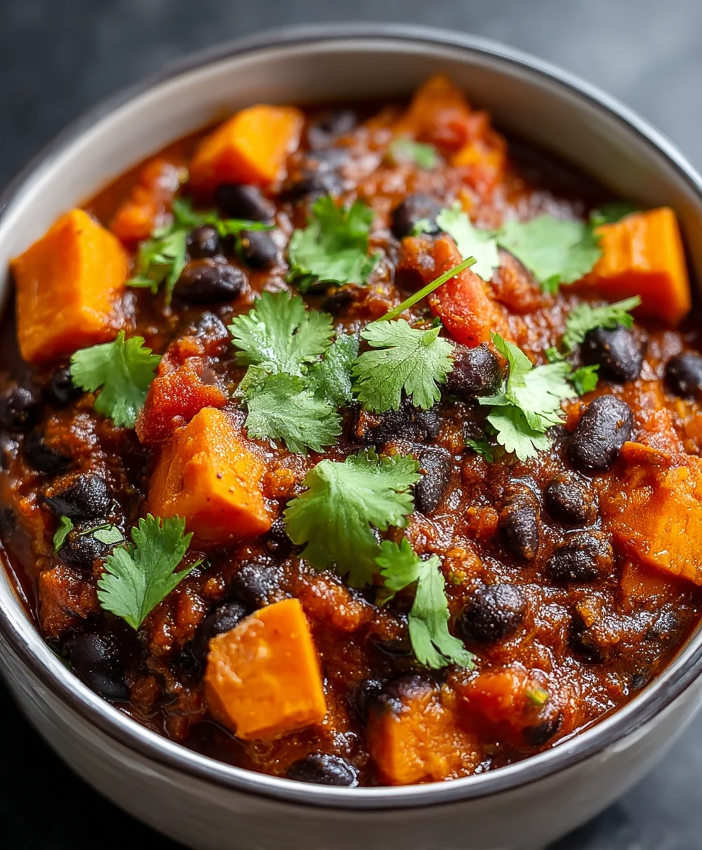 Sweet Potato Black Bean Chili - Hearty & Delicious Recipe