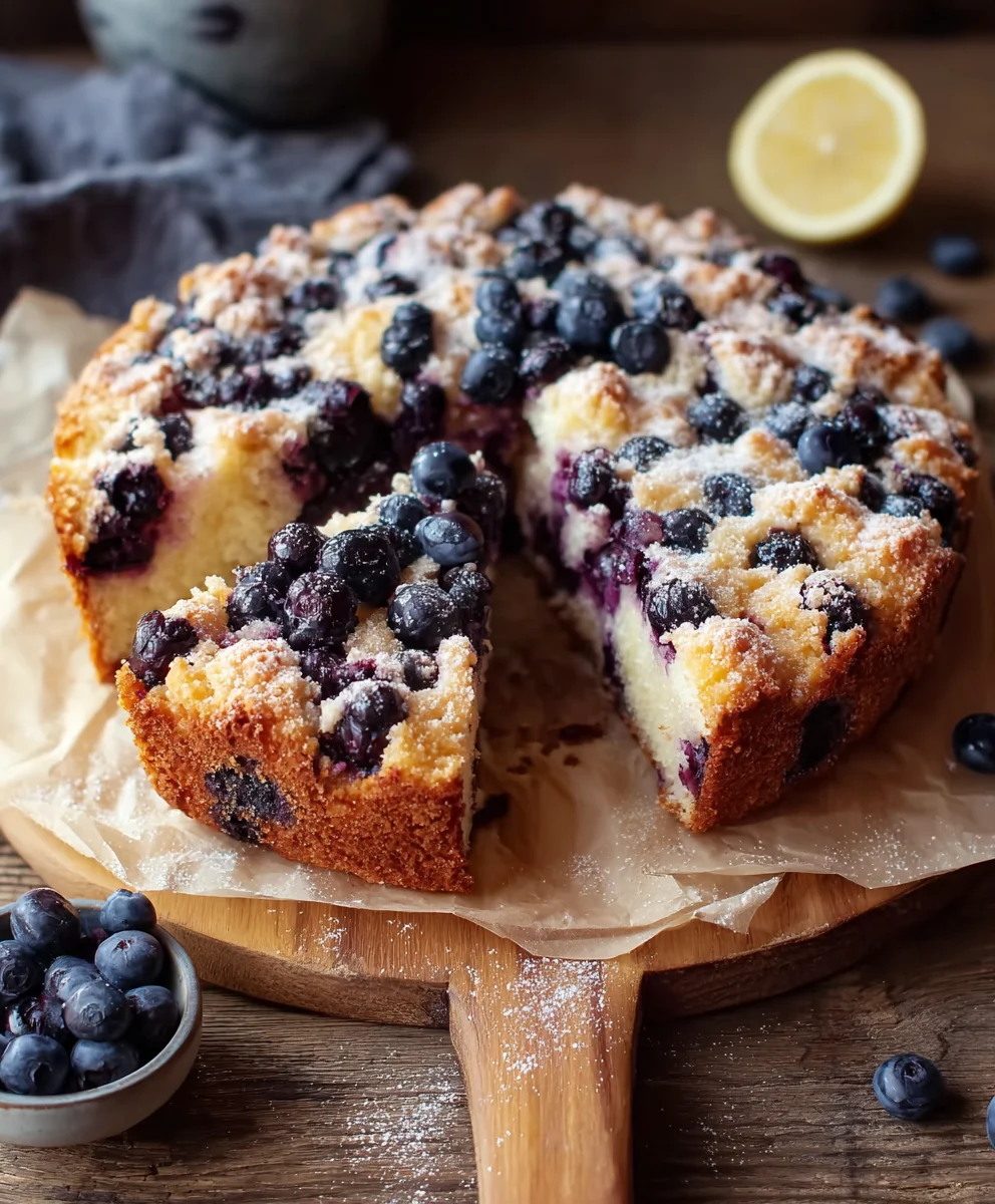 Blueberry Lemon Brioche Cake Recipe - Easy & Delicious