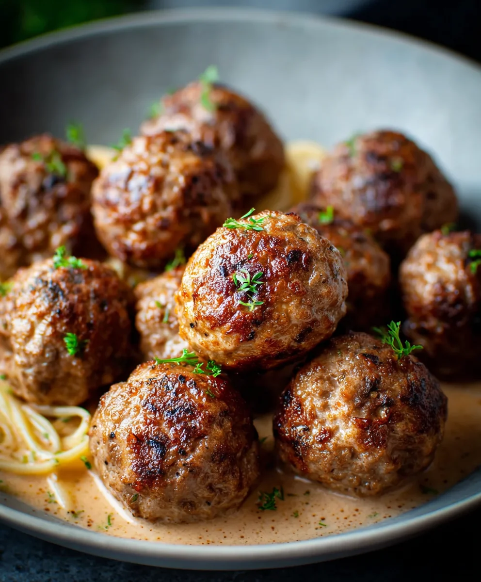Beef and Apple Meatballs - Sweet Savory Delight