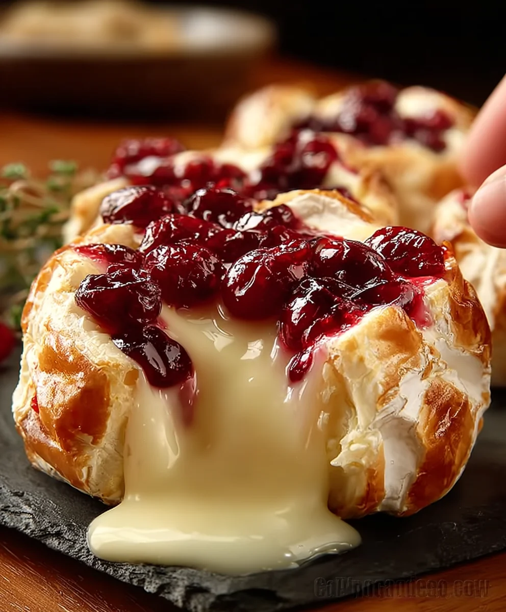 Cranberry Brie Appetizer Recipe- Easy Festive Bite