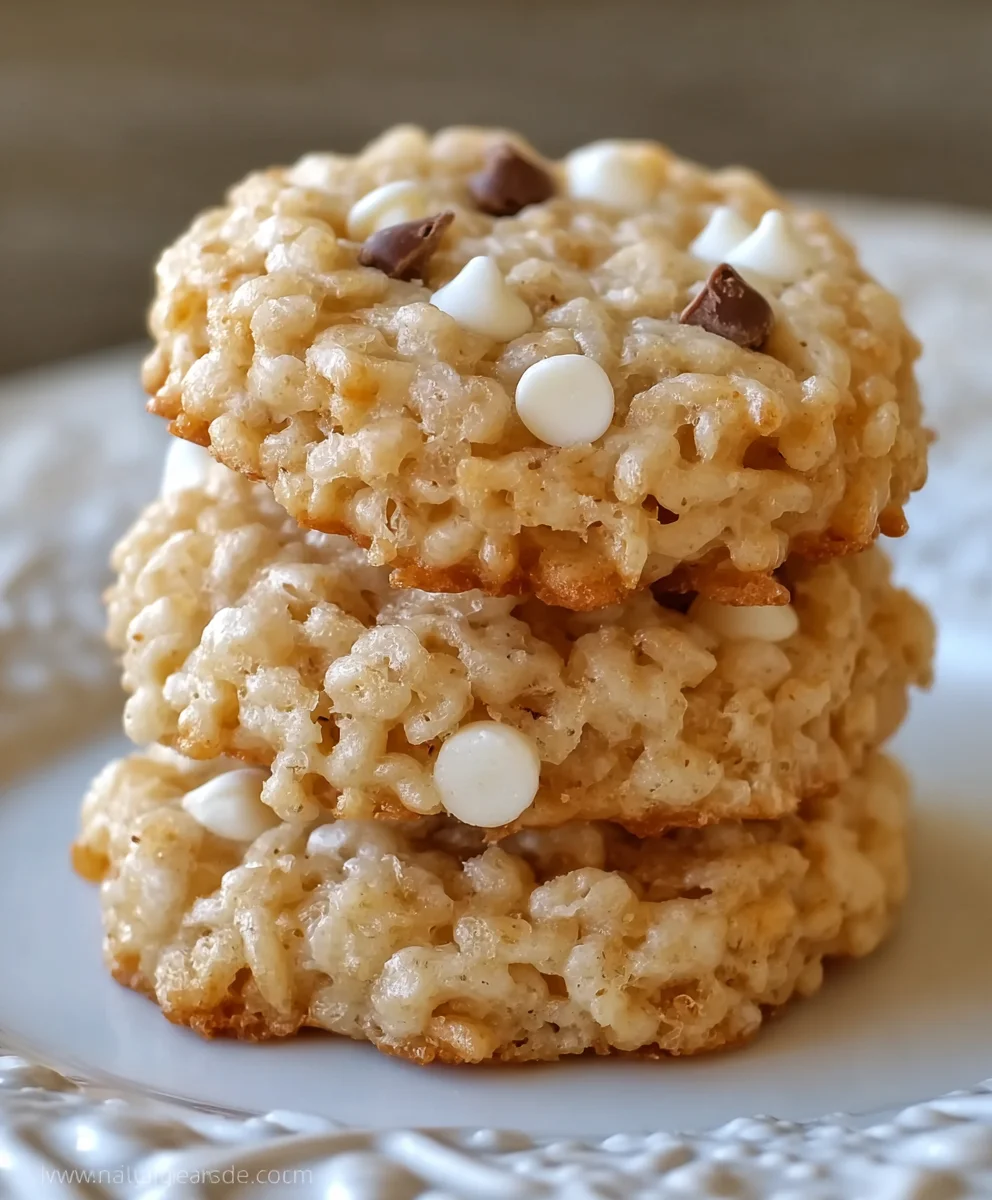 Easy Rice Krispie Cookies-Chewy Crispy Delight