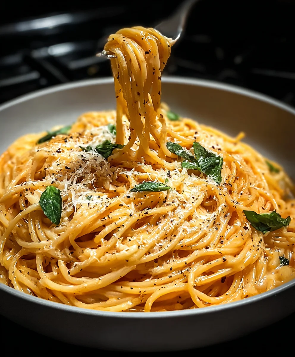 Cheesy Garlic Parmesan Spaghetti-Easy Flavorful Pasta