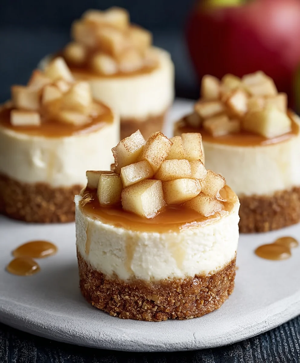 Apple Mini Cheesecakes-Easy Delicious Dessert Recipes