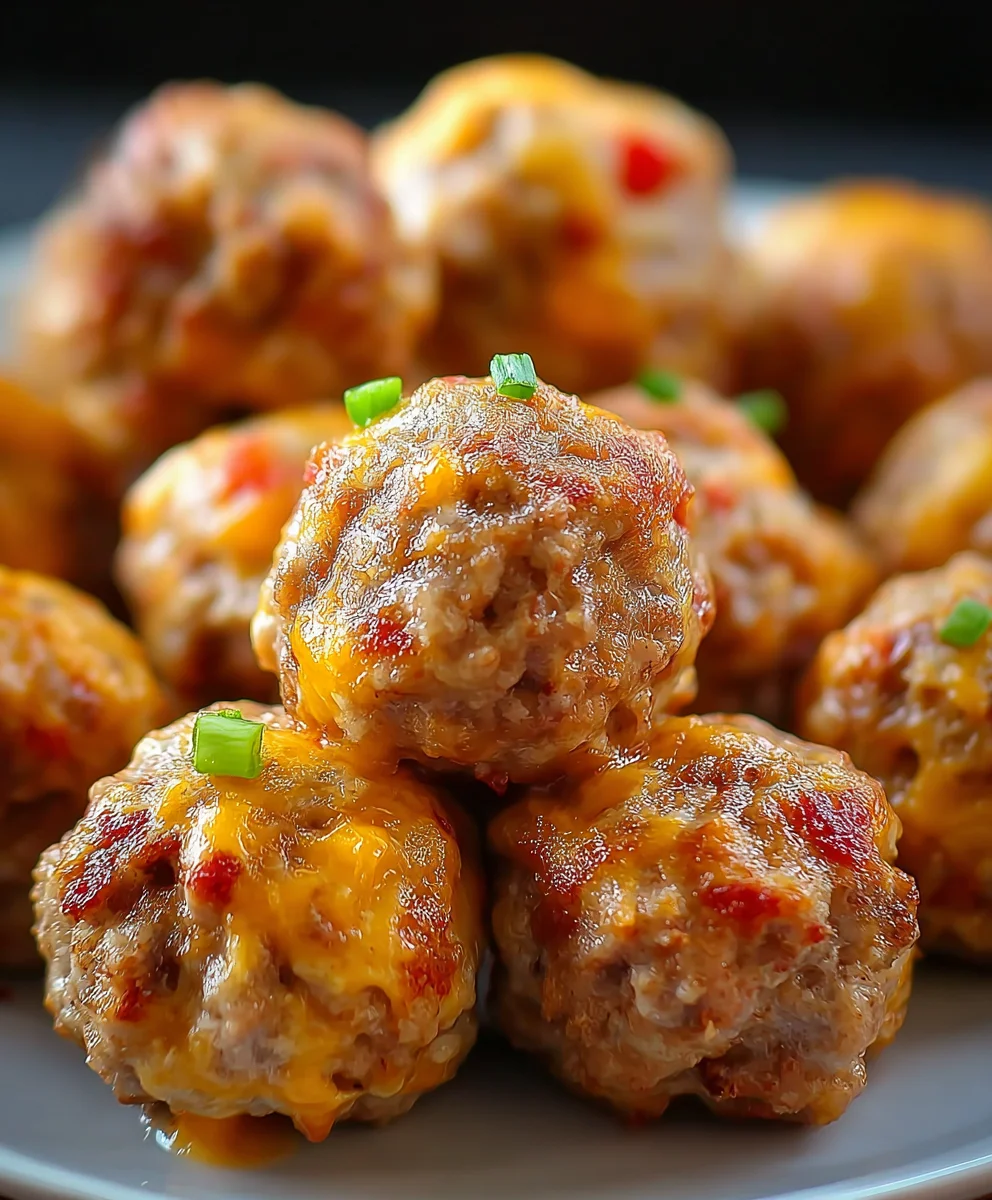 Beef Sausage Cheese Rotel Balls-Easy Party Appetizer