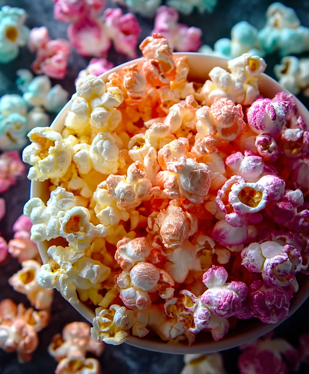 Colorful Candied Popcorn Recipe-Easy Sweet Treat