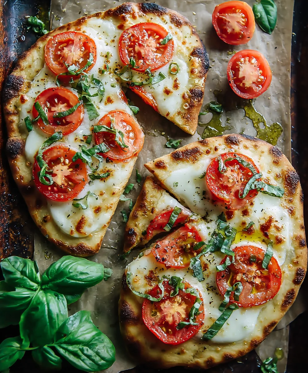 Easy Caprese Naan Pizza - Quick & Delicious Bite