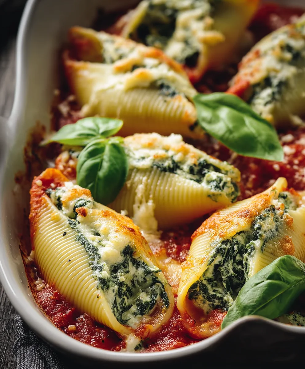 Spinach Ricotta Stuffed Shells - Easy Comfort Food