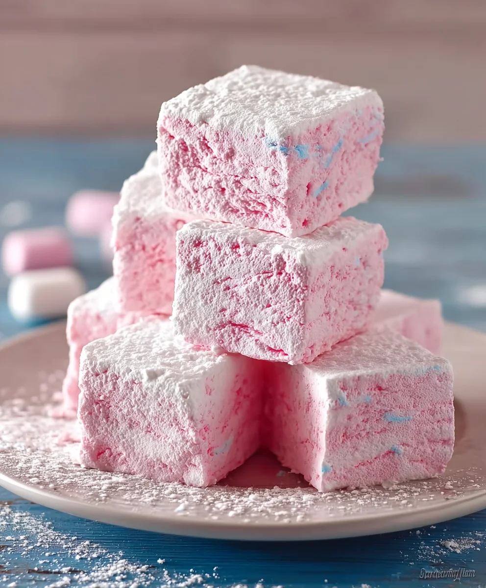 Fluffy Cotton Candy Marshmallows-Sweet Treat Recipe