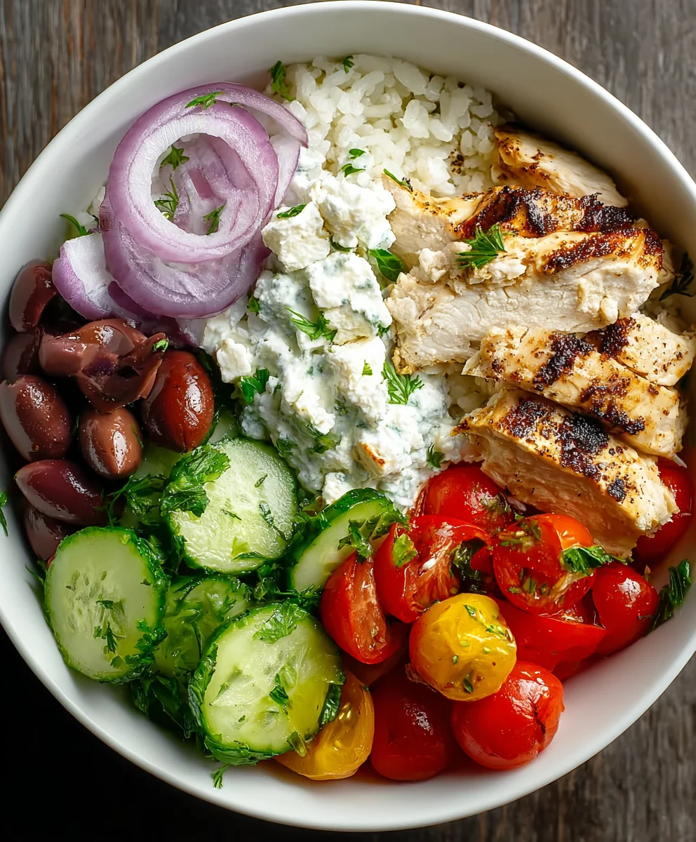 Greek Chicken Cottage Cheese Bowl - Easy & Healthy Meal