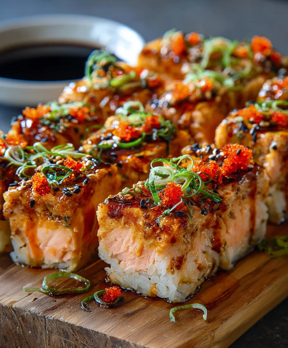 Spicy Salmon Sushi Bake