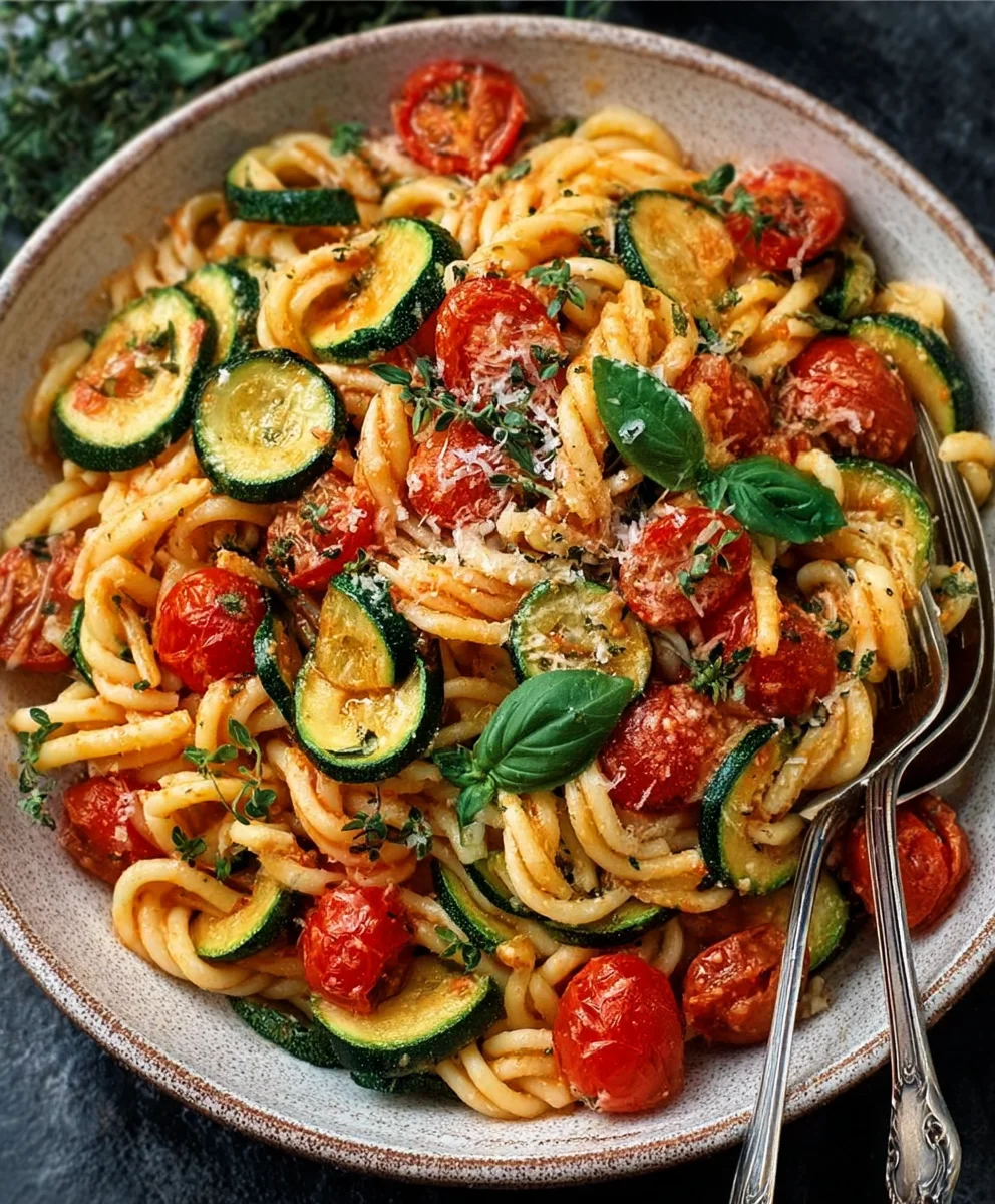 Healthy Tomato Zucchini Pasta Recipe