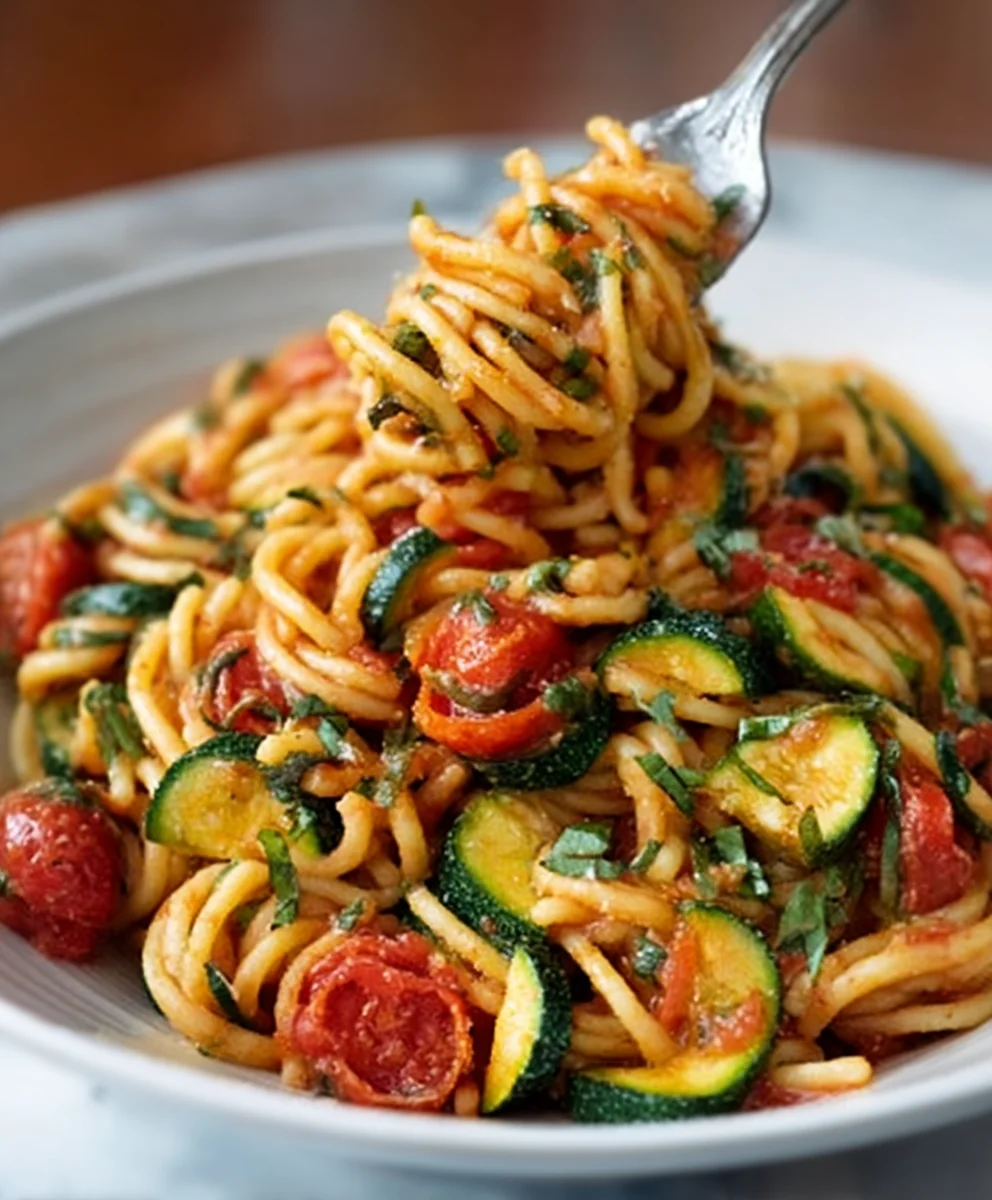 Healthy Tomato Zucchini Pasta Recipe