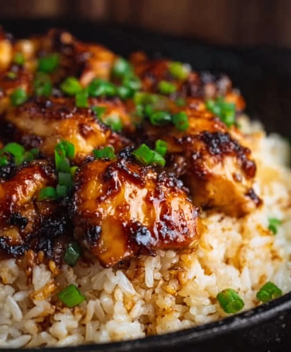 Easy Honey BBQ Chicken Rice Recipe
