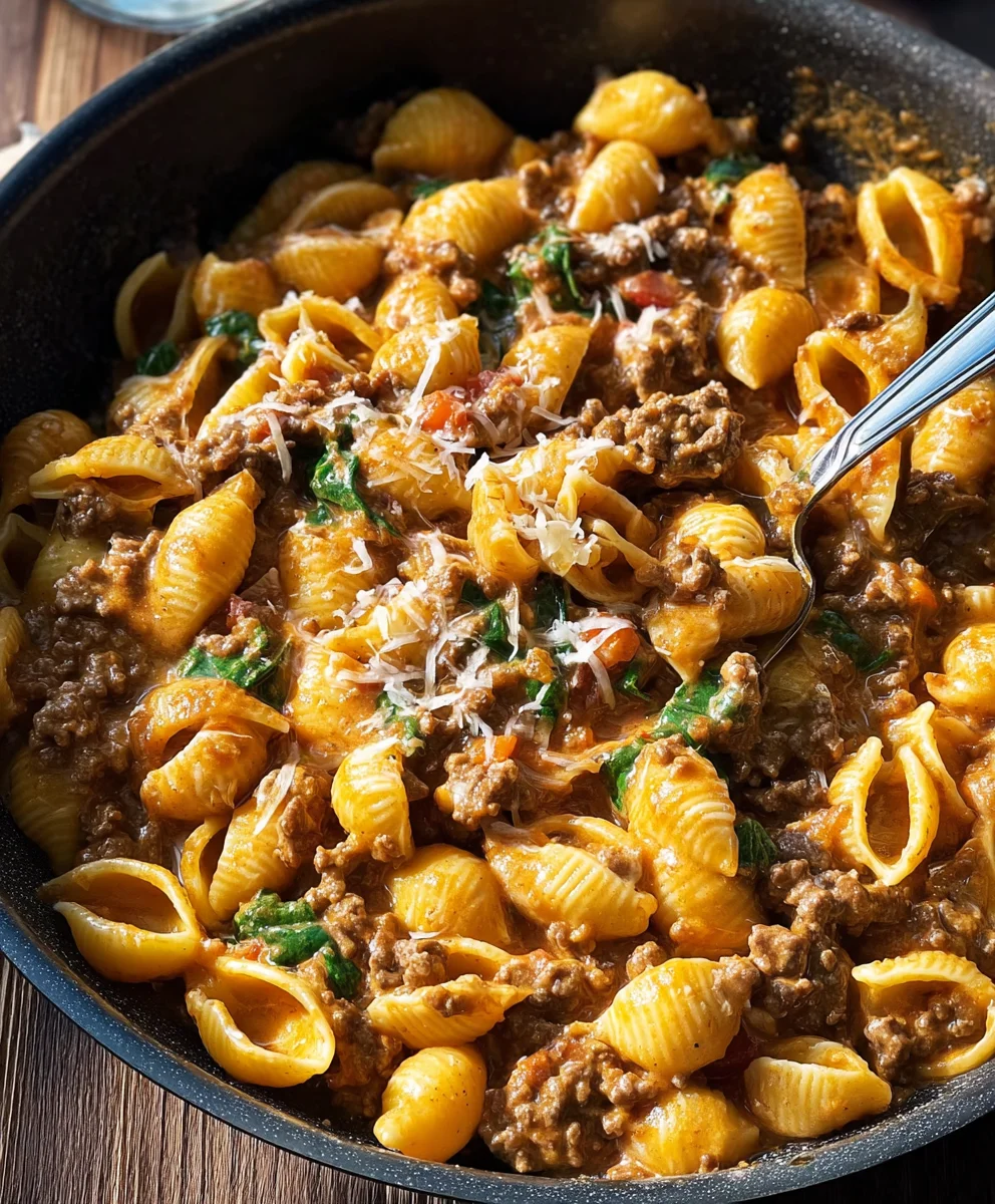 Creamy Beef and Shells - Easy Comfort Meal