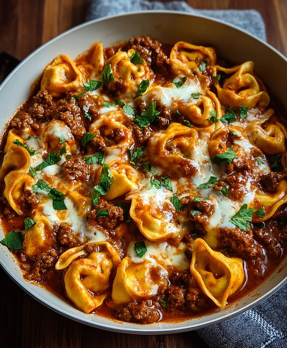 Cheesy Beef Enchilada Tortellini