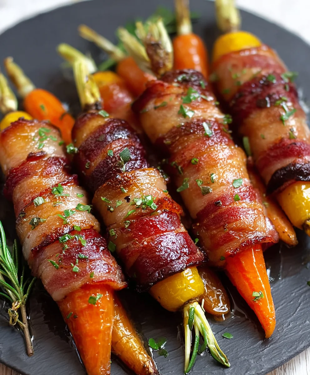 Beef Beef Bacon Wrapped Carrots