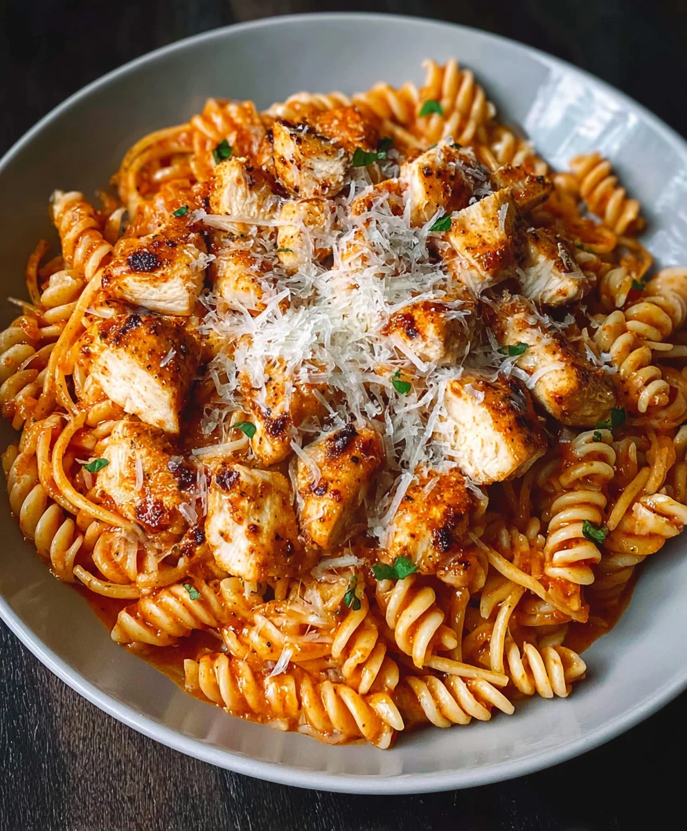 Garlic Parmesan Chicken Pasta-Healthy & Delicious