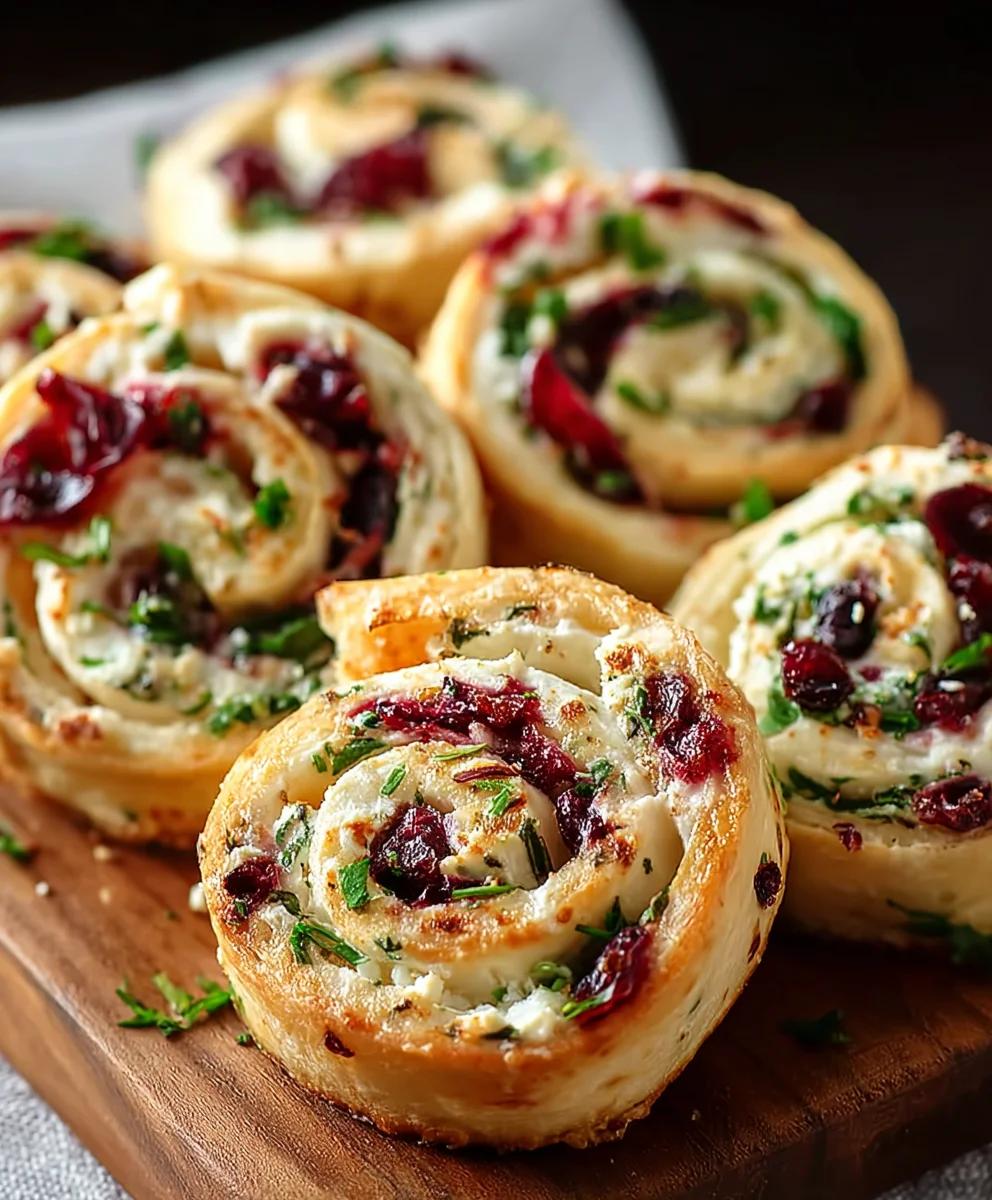 Christmas Cranberry Feta Pinwheels-Easy Festive Appetizer