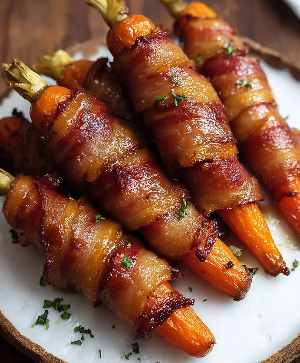 Beef Beef Bacon Wrapped Carrots - Savory Side Dish