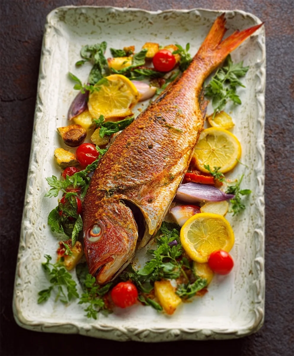Easy Oven Baked Whole Snapper