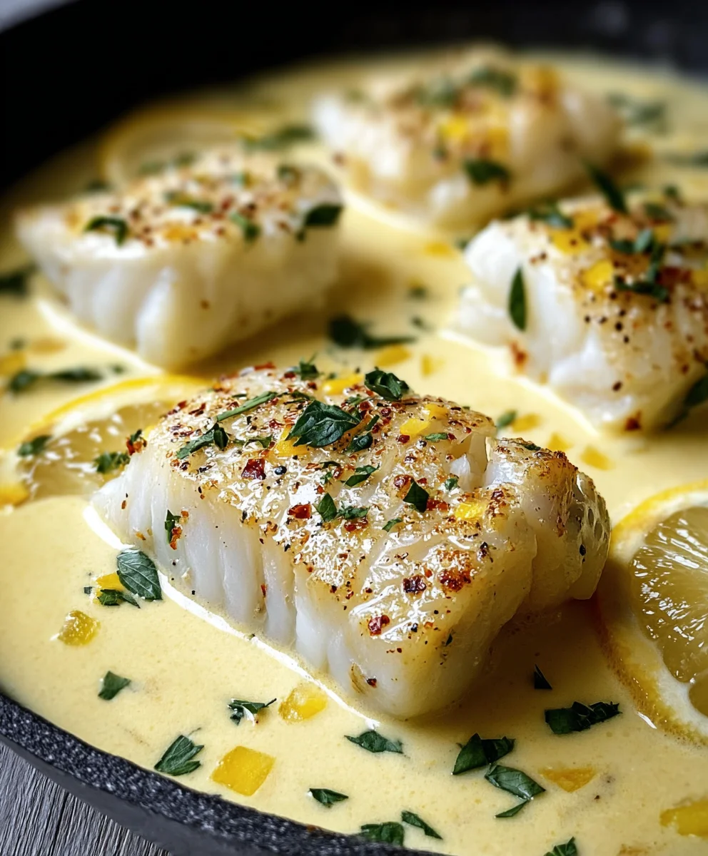 Baked Cod Coconut Lemon Cream Easy Weeknight Meal
