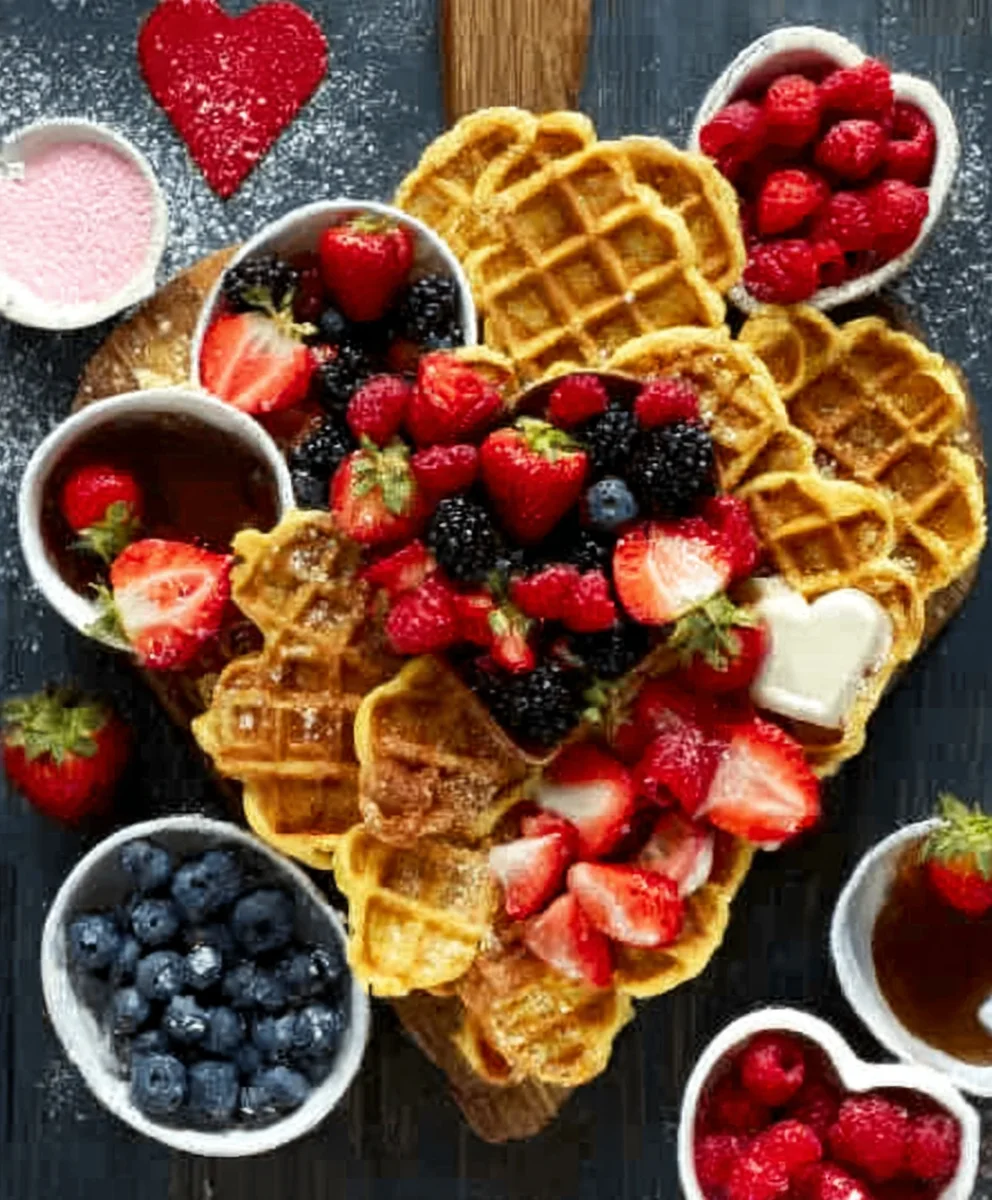 Vnon-alcoholic alentine's Day Non-Non-Non-Alcoholic Alternativeic Waffle Board - Sweet & Easy