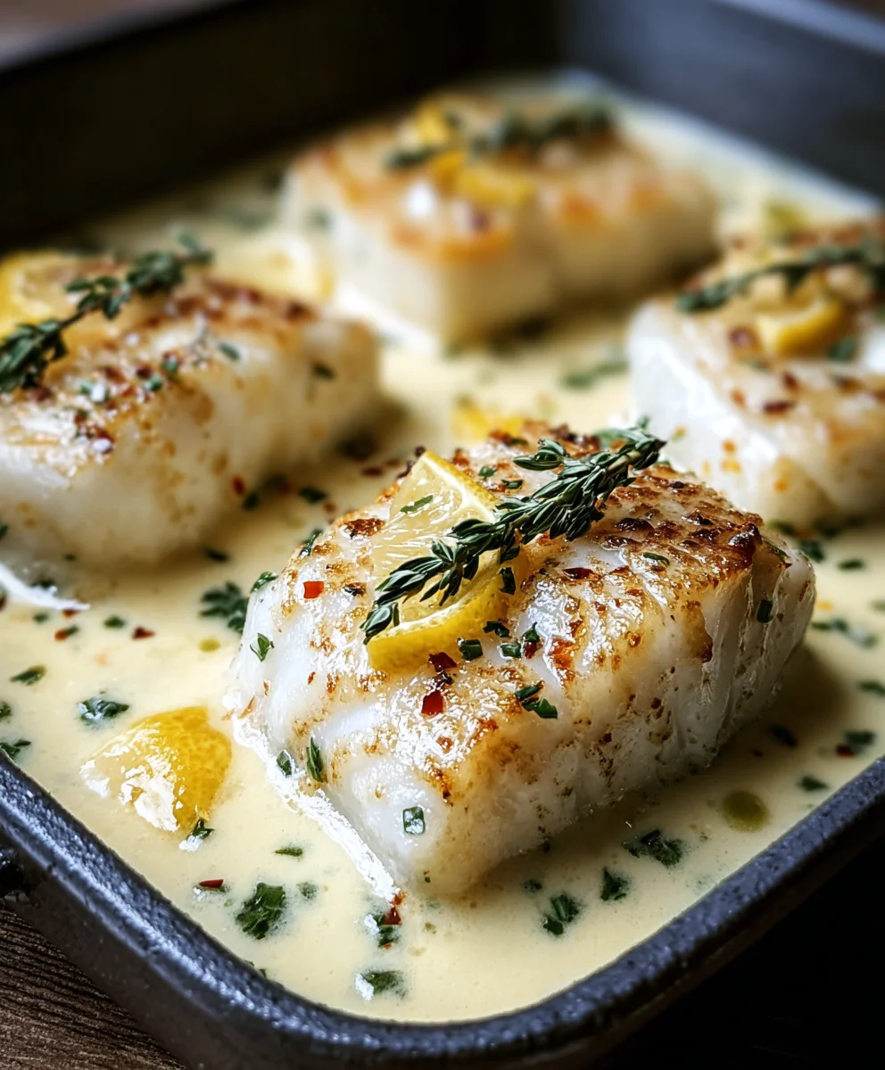 Baked Cod Coconut Lemon Cream Easy Weeknight Meal